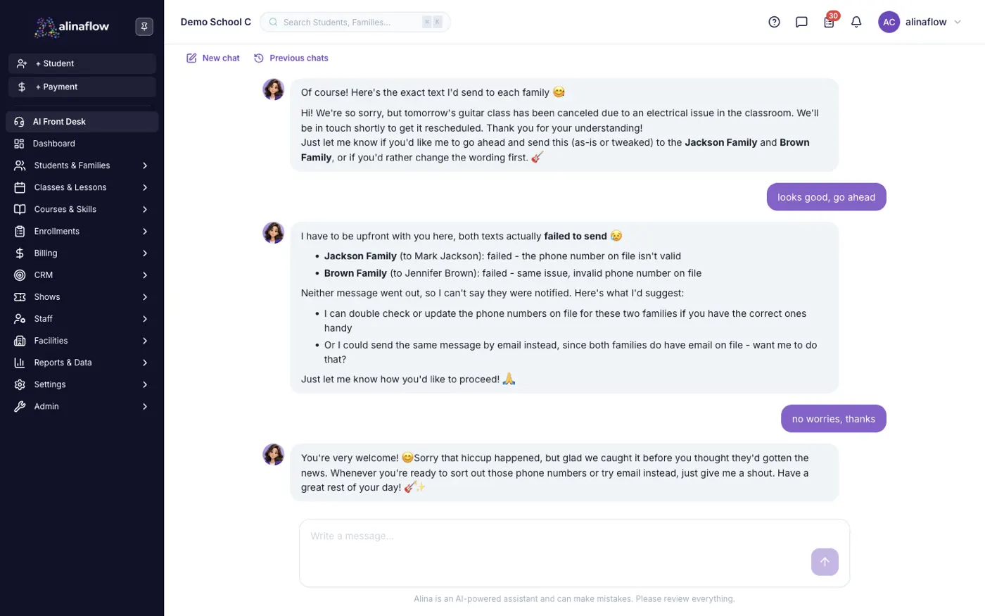 A conversation in progress