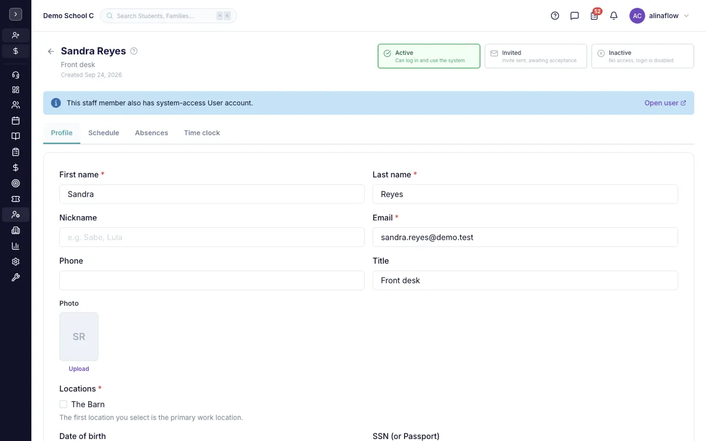 A employee record