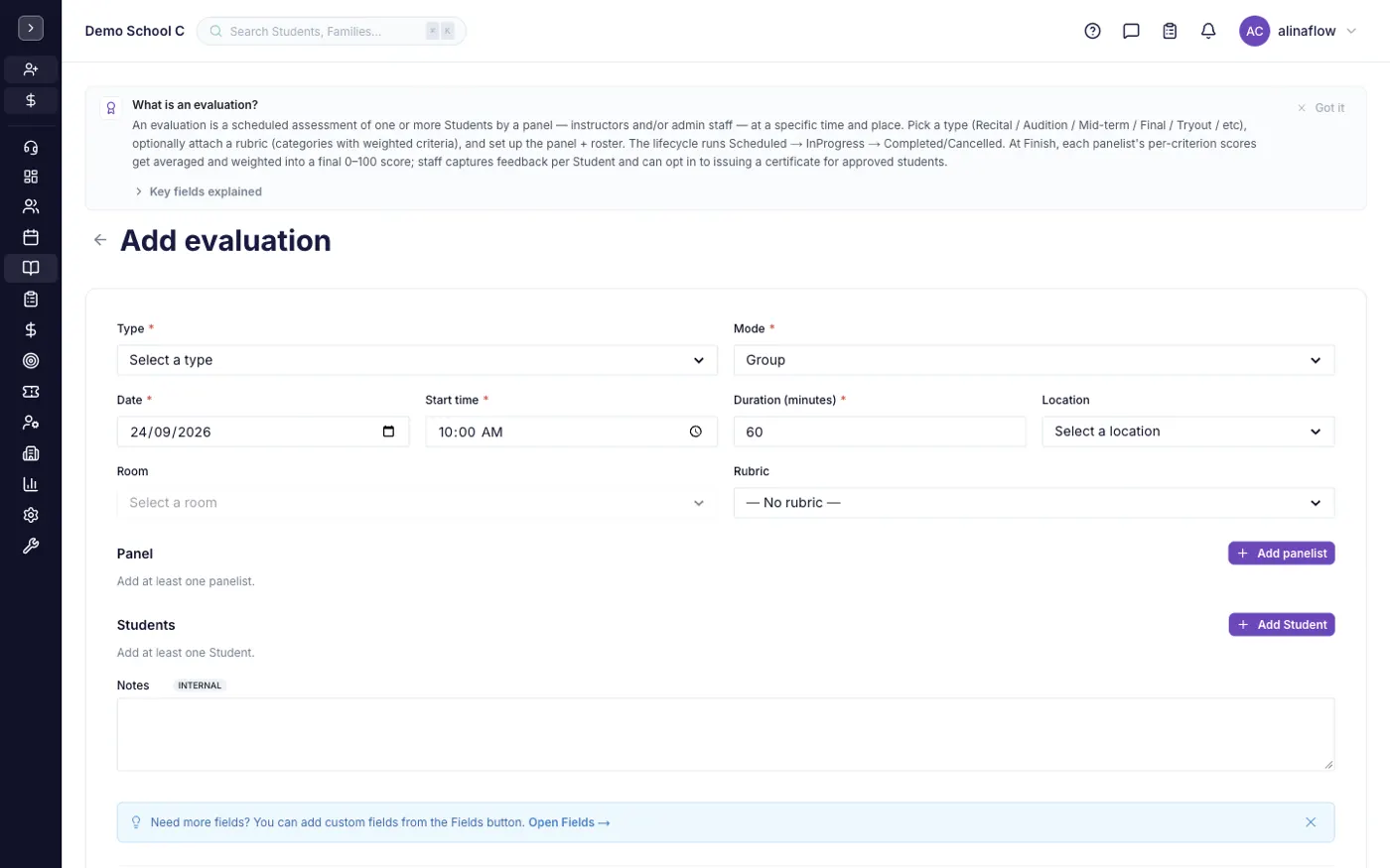 The new evaluation form