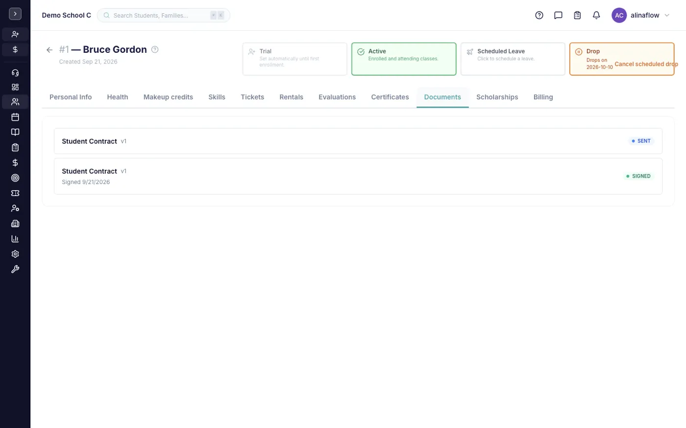 Documents tab