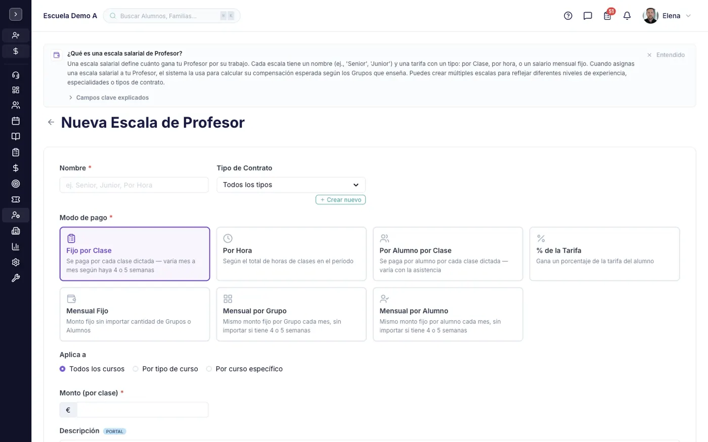 Formulario de creación