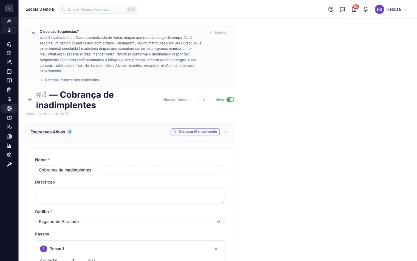 Um registro aberto