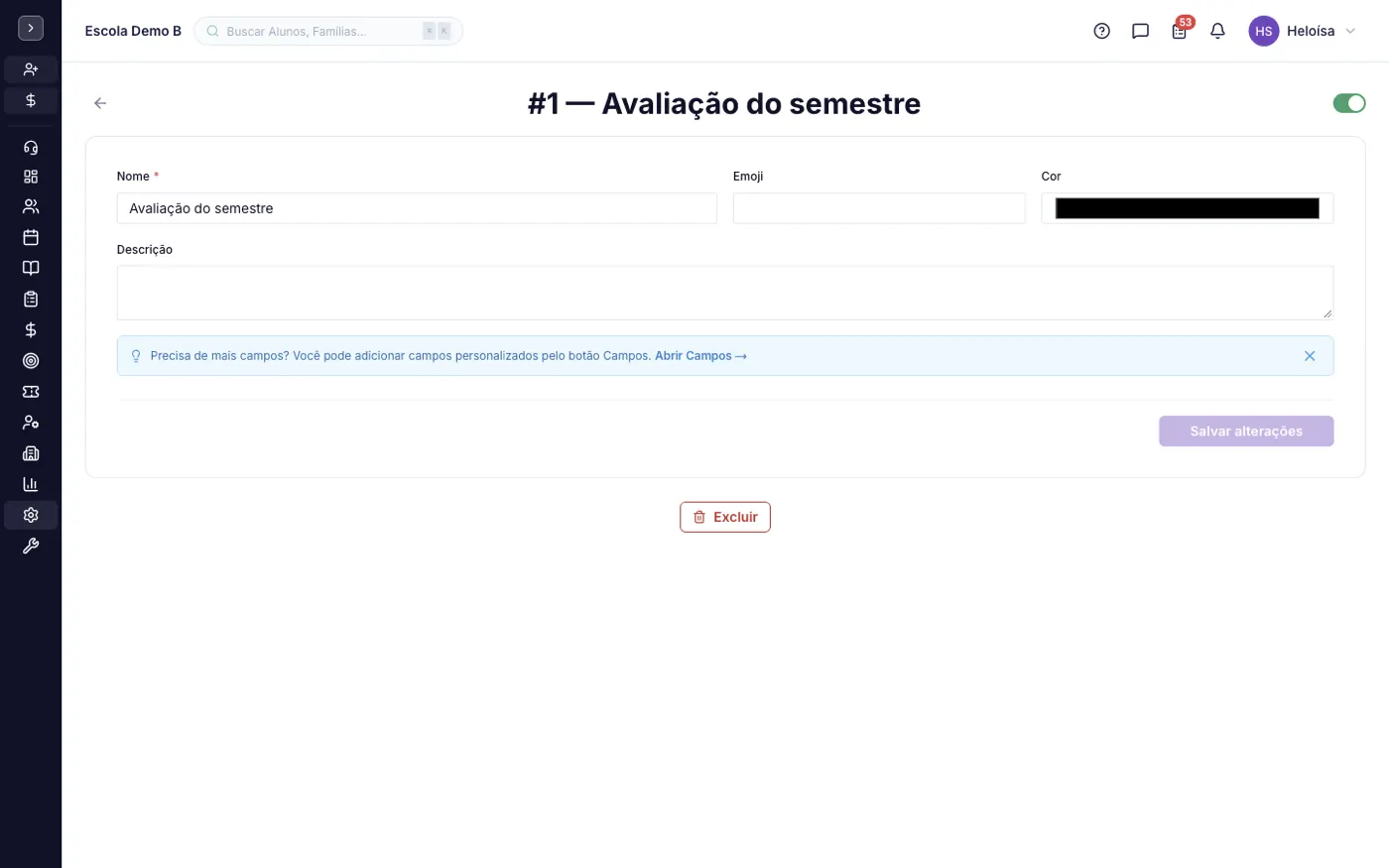 Um registro aberto