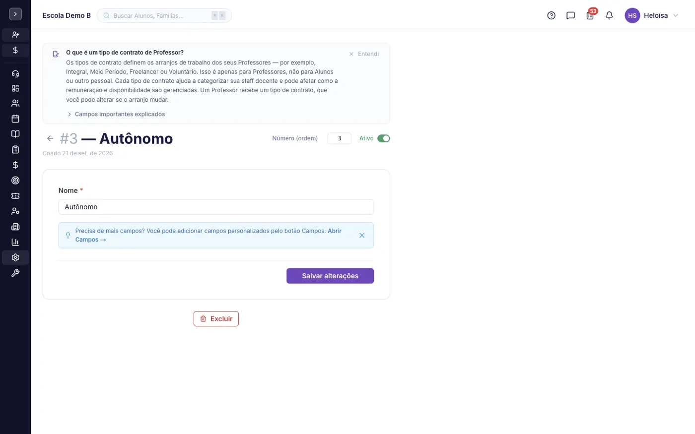 Um registro aberto