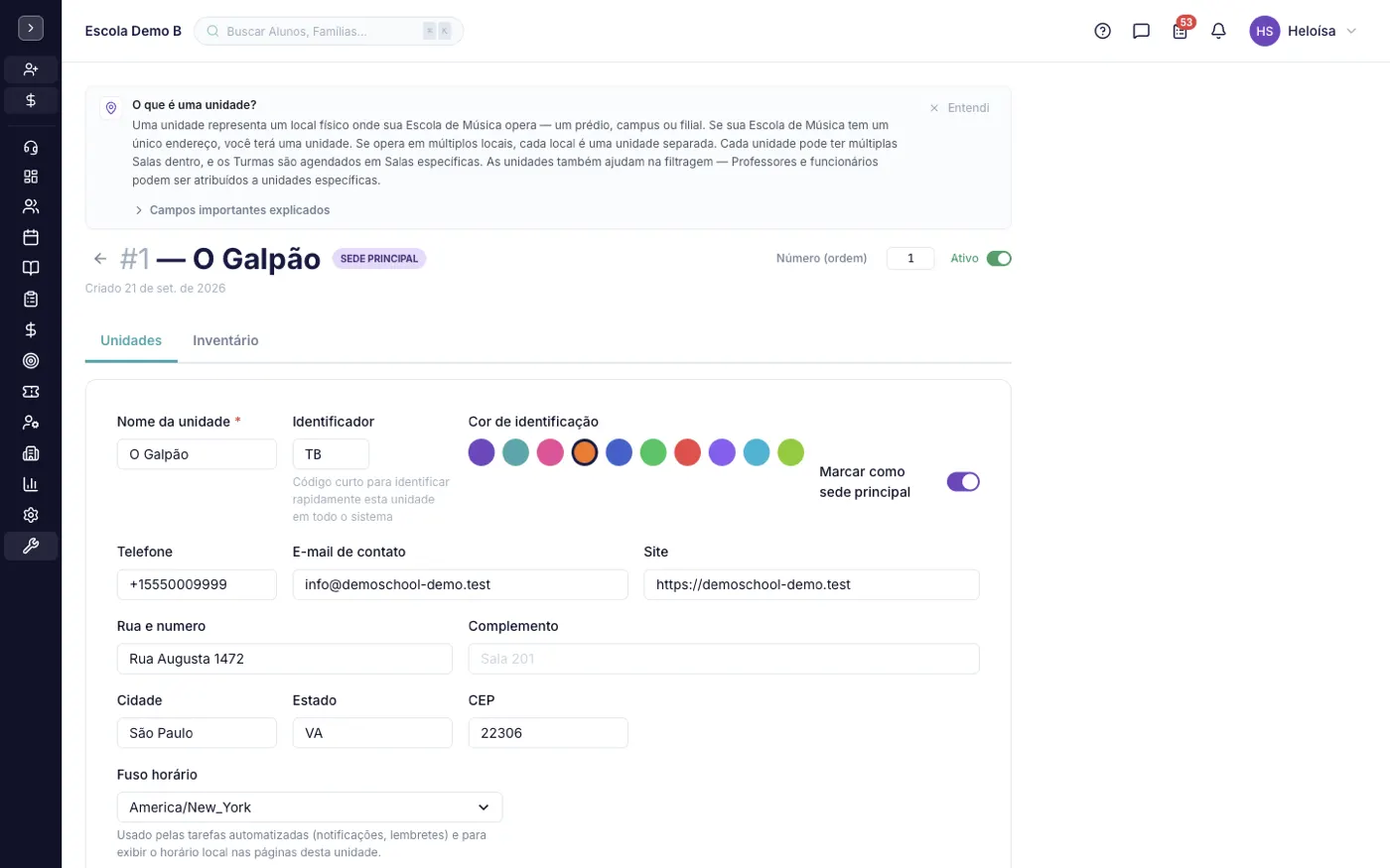 Um registro aberto